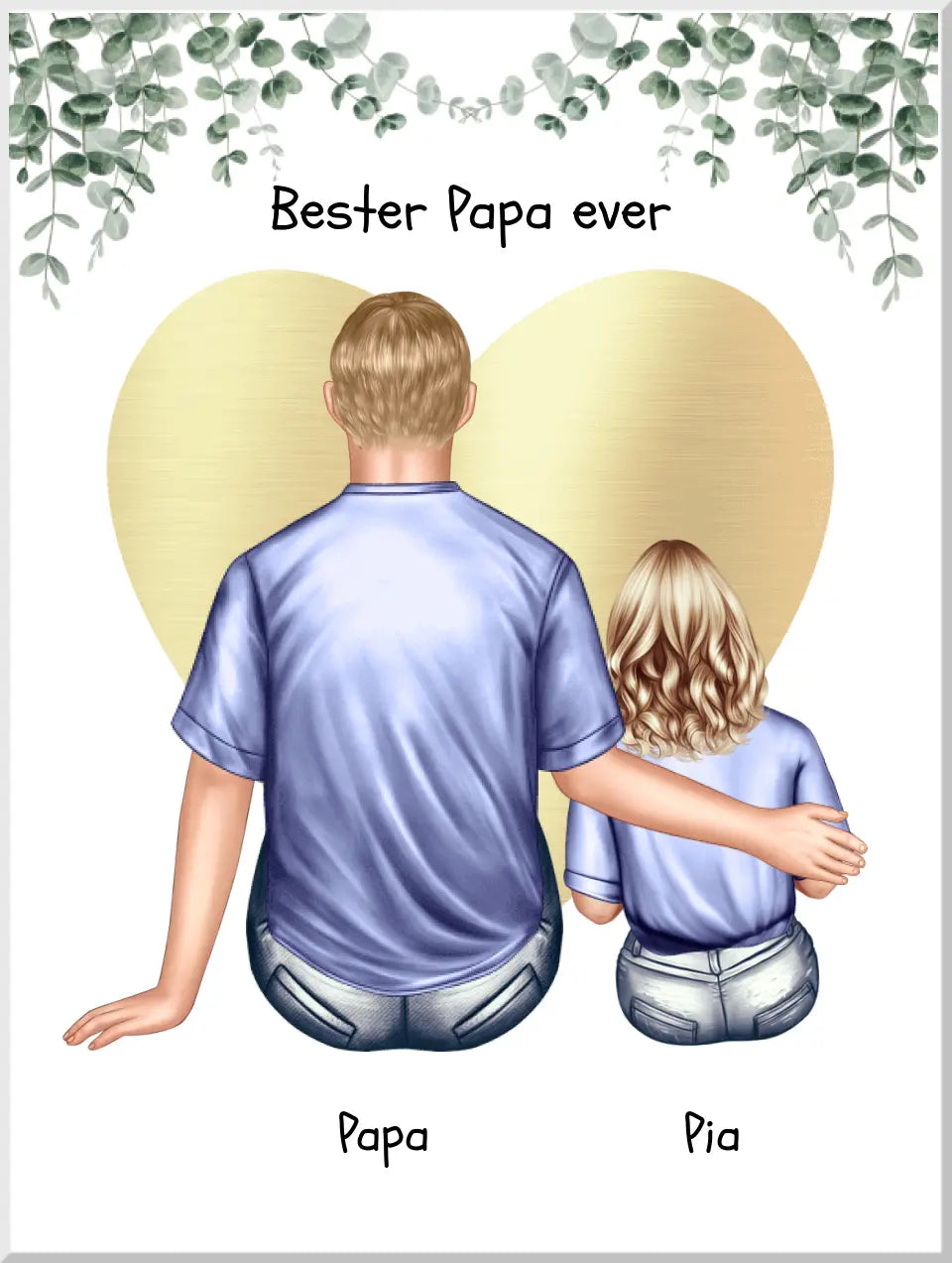 Personalisiertes Poster Geschenk Papa Tochter/Sohn  - Vatertagsgeschenk - Geburtstagsgeschenk - Ostergeschenk Papa