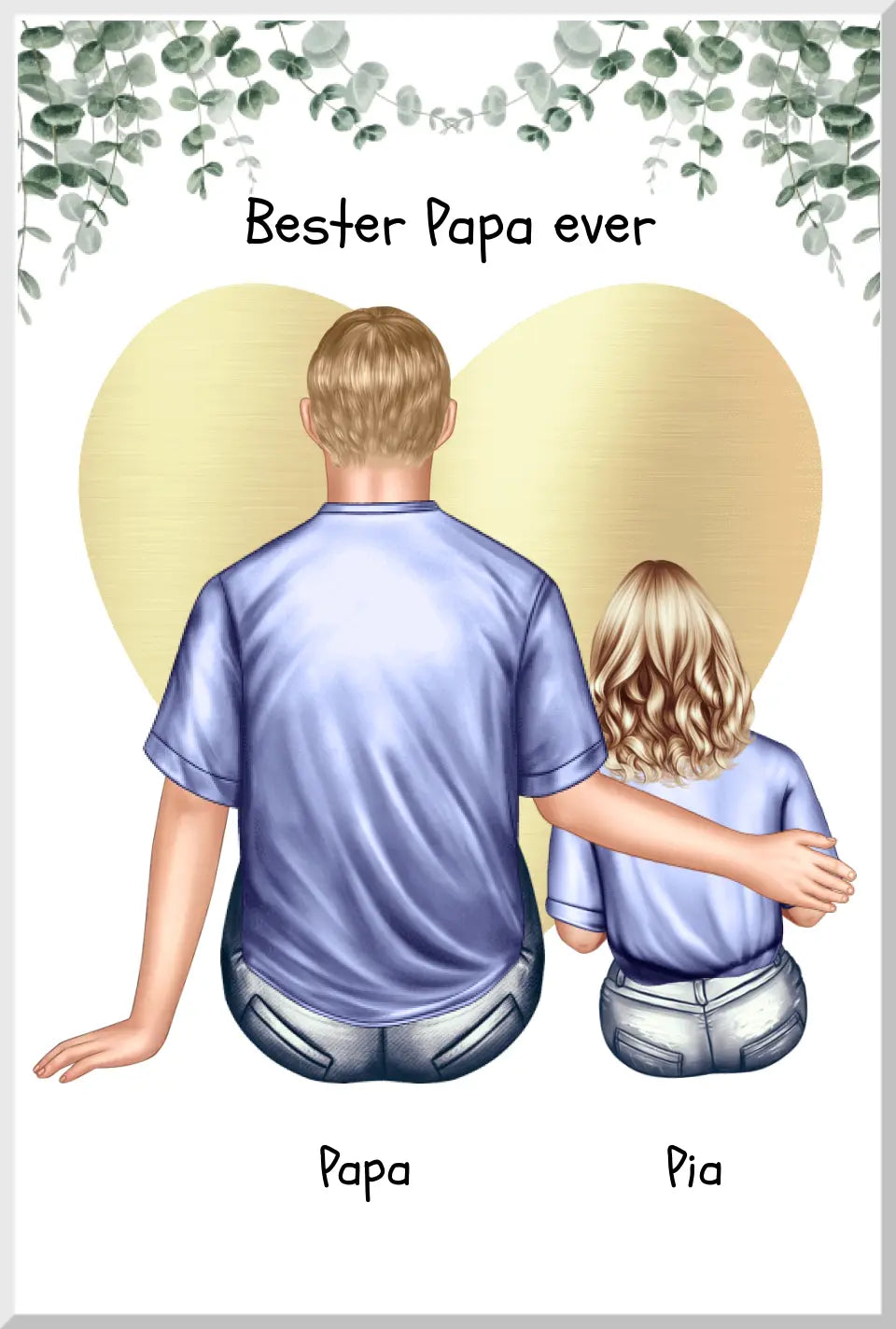 Personalisiertes Poster Geschenk Papa Tochter/Sohn  - Vatertagsgeschenk - Geburtstagsgeschenk - Ostergeschenk Papa