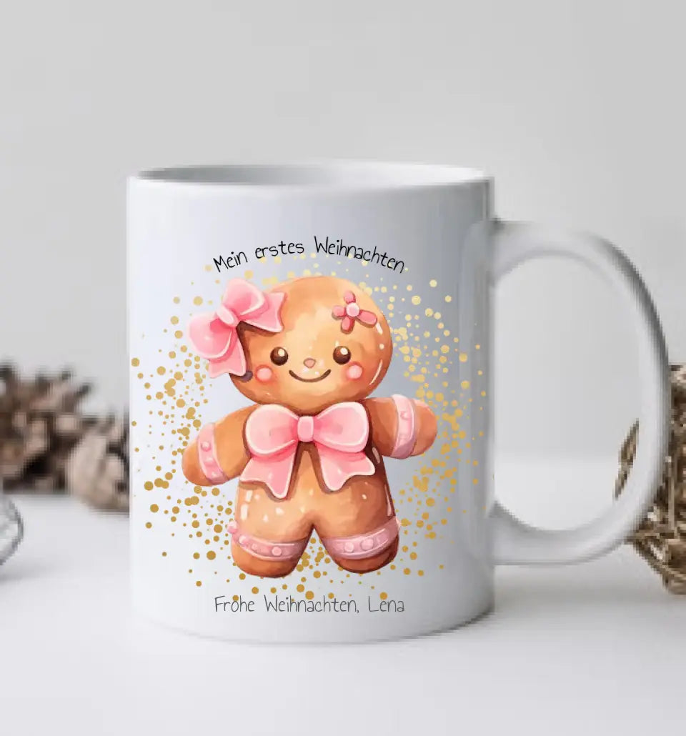 Geschenk Nikolaus, Weihnachten personalisiert -  Kindertasse, Kinderbecher, Kinderteller - Nikolaustasse, Weihnachtstasse - mit Name