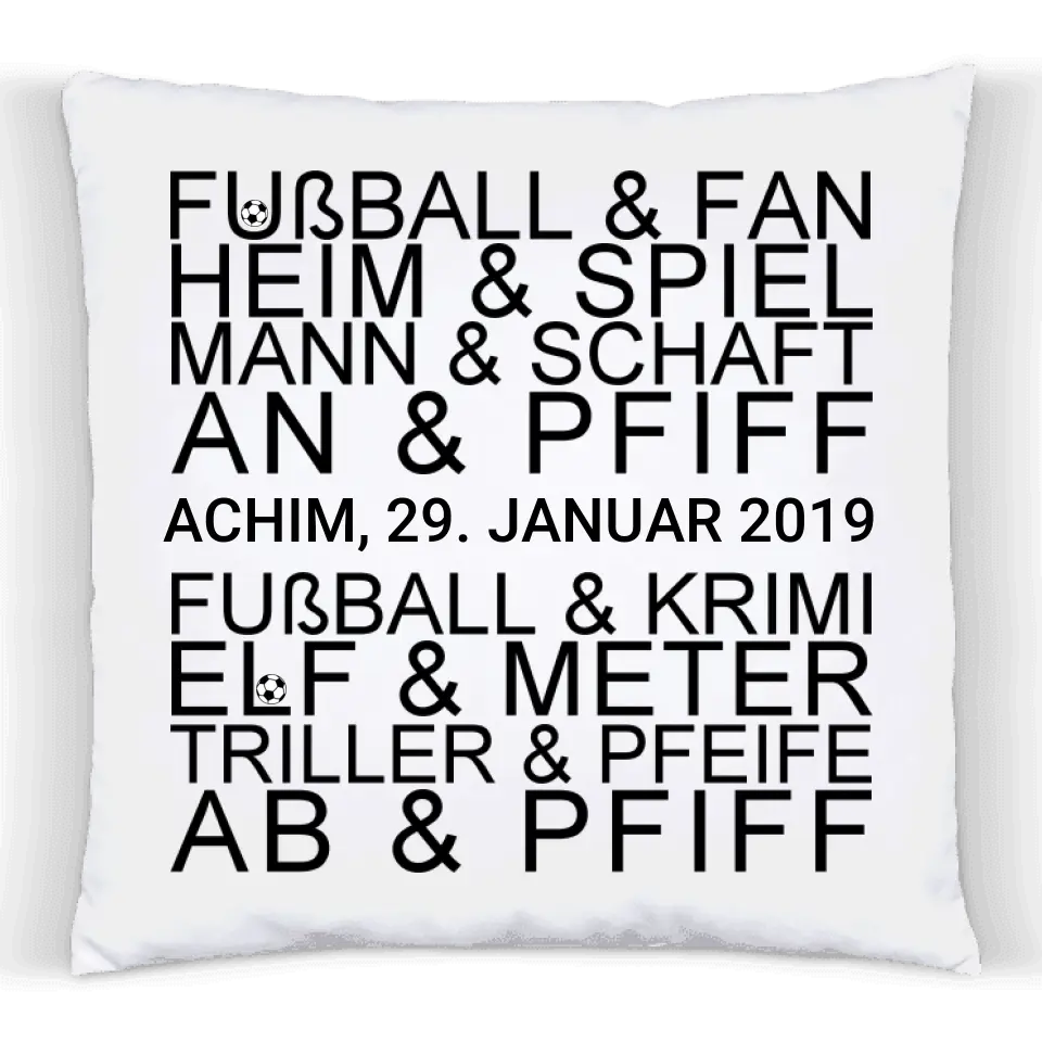 Geburtstagsgeschenk für den Fußballfan - Fußball Sprüche Kissen - Personalisiertes Kissen Geschenk mit Namen Weihnachtsgeschenk von Zeitraum-Kunstdrucke