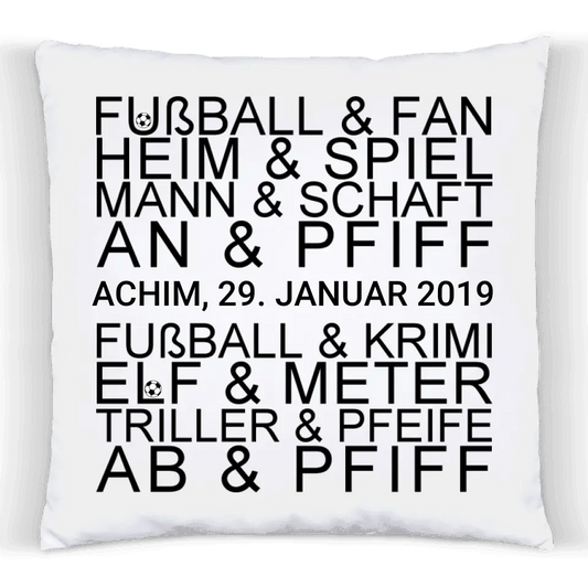 Geburtstagsgeschenk für den Fußballfan - Fußball Sprüche Kissen - Personalisiertes Kissen Geschenk mit Namen Weihnachtsgeschenk von Zeitraum-Kunstdrucke