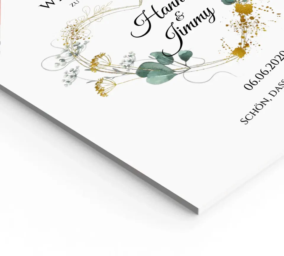 Willkommensposter Hochzeit  | Willkommensschild Hochzeit personalisiert | Hochzeitsempfang Tafel