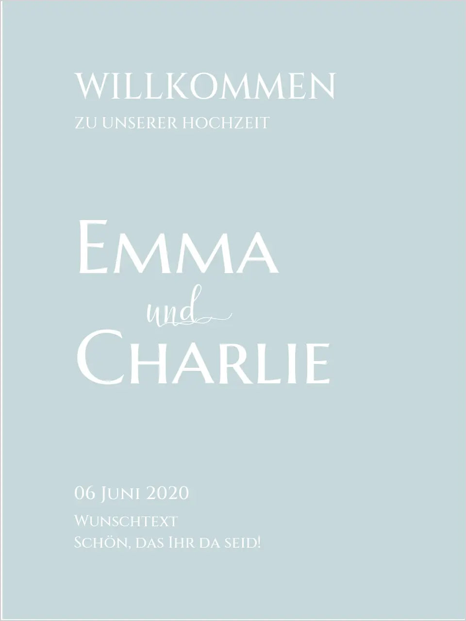 Willkommensposter Hochzeit  | Willkommensschild Hochzeit personalisiert | Hochzeitsempfang Tafel