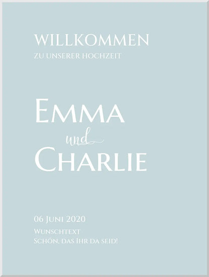 Willkommensposter Hochzeit  | Willkommensschild Hochzeit personalisiert | Hochzeitsempfang Tafel