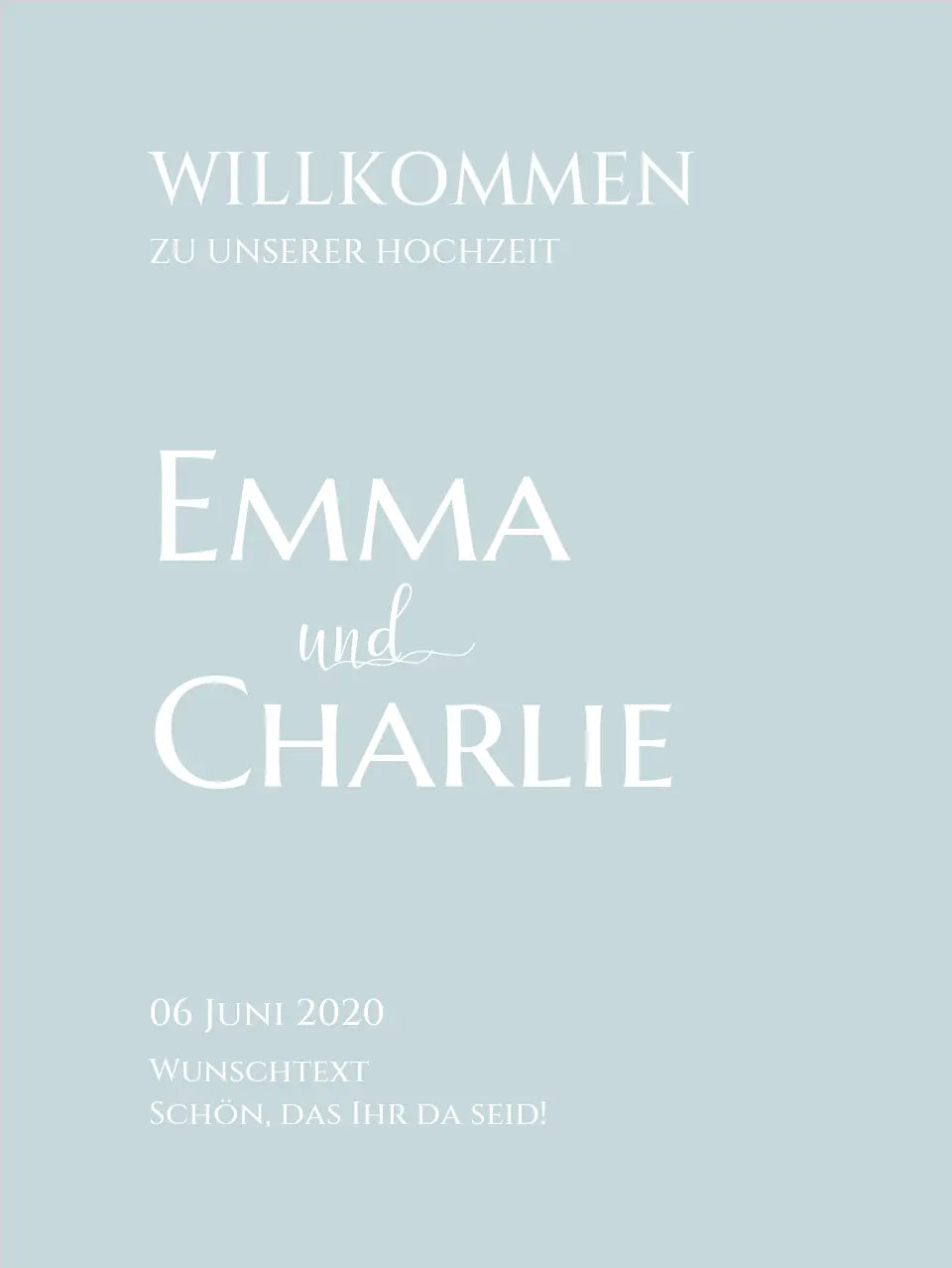 Willkommensposter Hochzeit  | Willkommensschild Hochzeit personalisiert | Hochzeitsempfang Tafel
