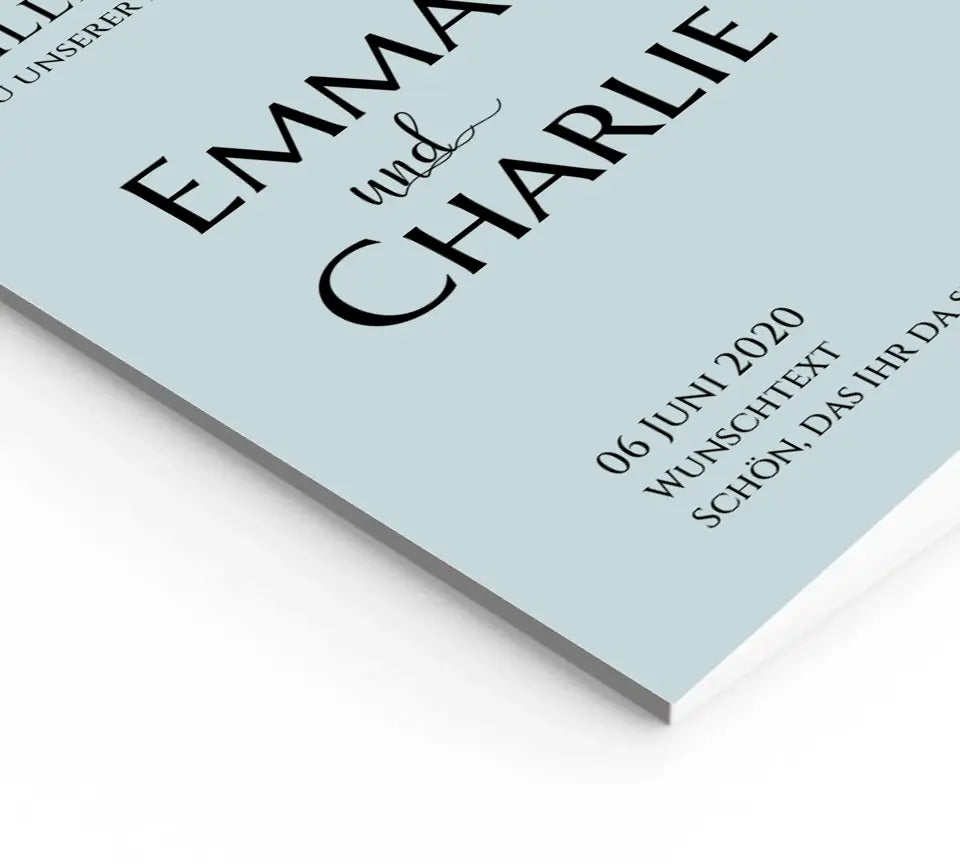 Willkommensposter Hochzeit  | Willkommensschild Hochzeit personalisiert | Hochzeitsempfang Tafel