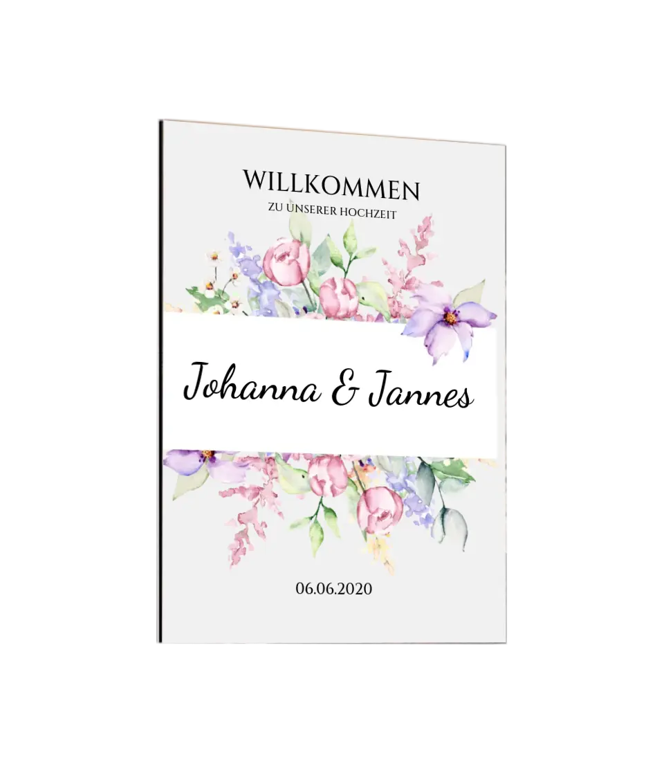 Willkommensposter Hochzeit  | Willkommensschild Hochzeit personalisiert | Hochzeitsempfang Tafel