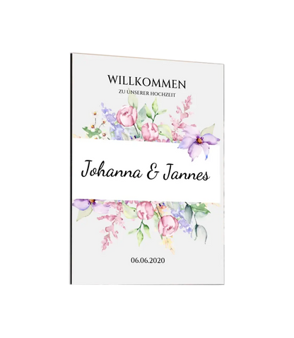 Willkommensposter Hochzeit  | Willkommensschild Hochzeit personalisiert | Hochzeitsempfang Tafel