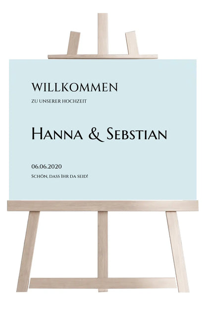 Willkommensposter Hochzeit  | Willkommensschild Hochzeit personalisiert mit Namen Datum | Empfang Schild Hochzeit