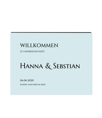 Willkommensposter Hochzeit  | Willkommensschild Hochzeit personalisiert mit Namen Datum | Empfang Schild Hochzeit