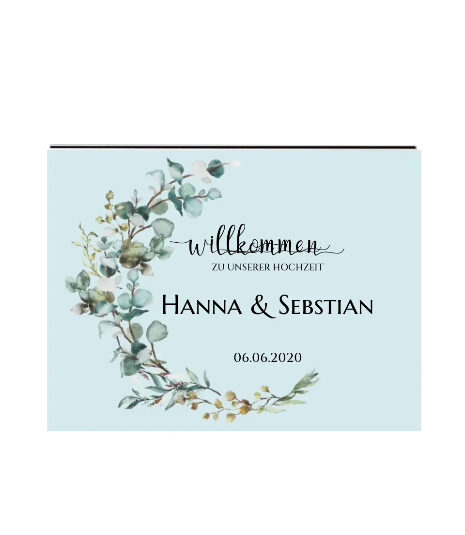 Willkommensposter Hochzeit  | Willkommensschild Hochzeit personalisiert mit Namen Datum | Empfang Schild Hochzeit