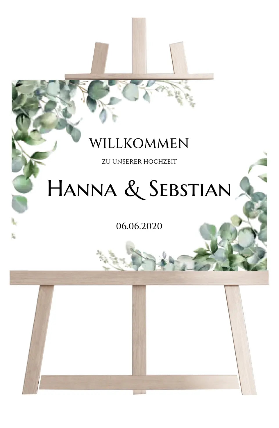 Willkommensposter Hochzeit  | Willkommensschild Hochzeit personalisiert mit Namen Datum | Empfang Schild Hochzeit