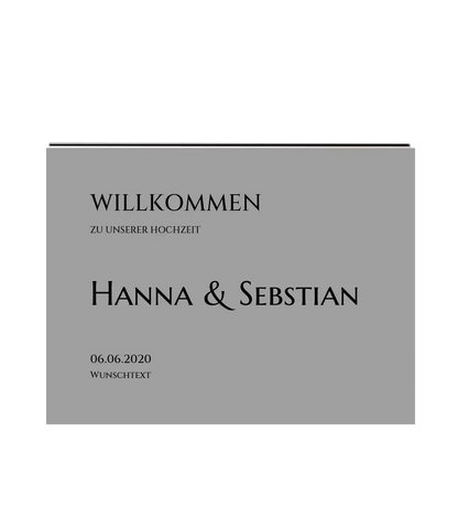 Willkommensposter Hochzeit  | Willkommensschild Hochzeit personalisiert mit Namen Datum | Empfang Schild Hochzeit