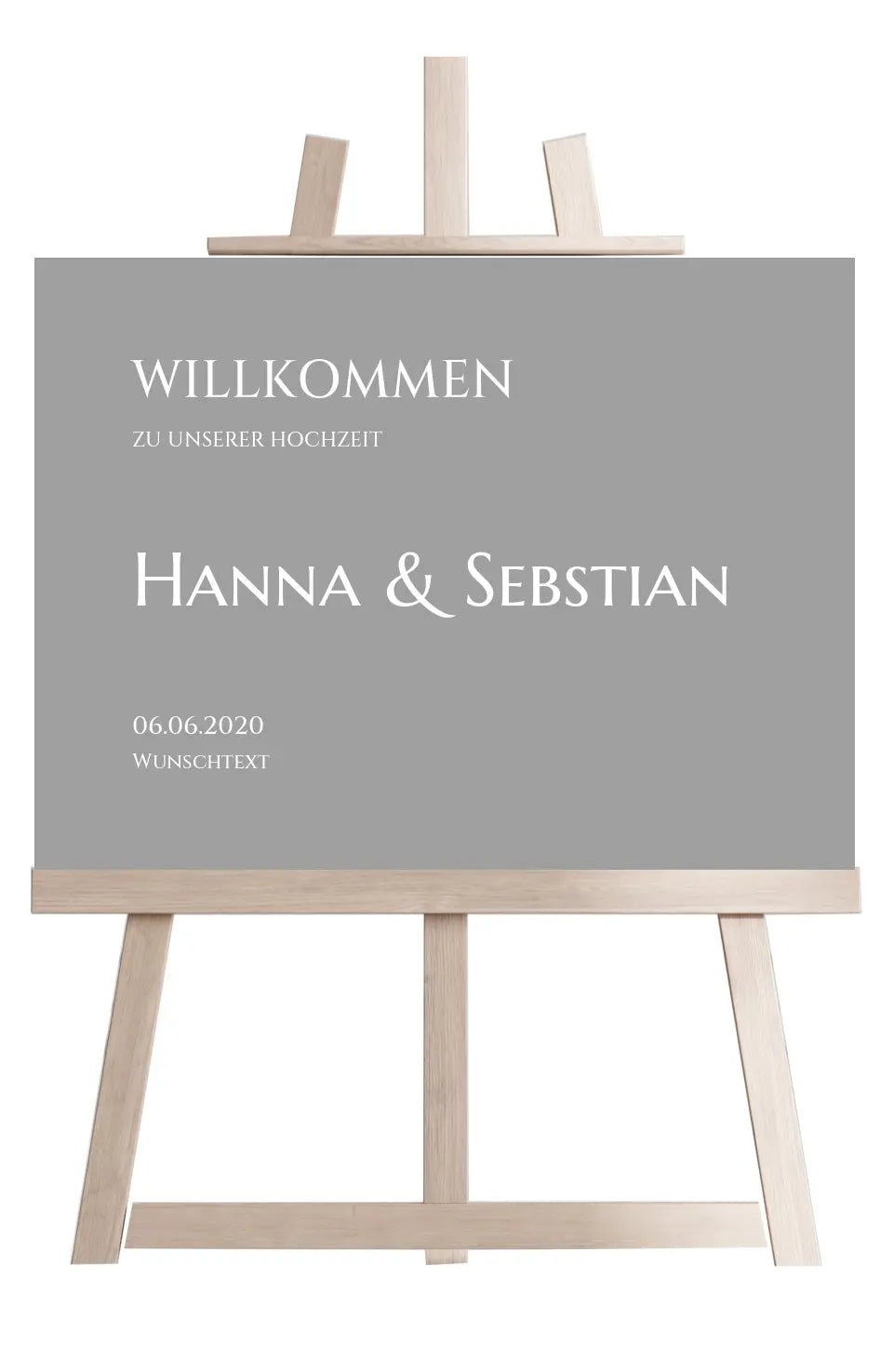 Willkommensposter Hochzeit  | Willkommensschild Hochzeit personalisiert mit Namen Datum | Empfang Schild Hochzeit