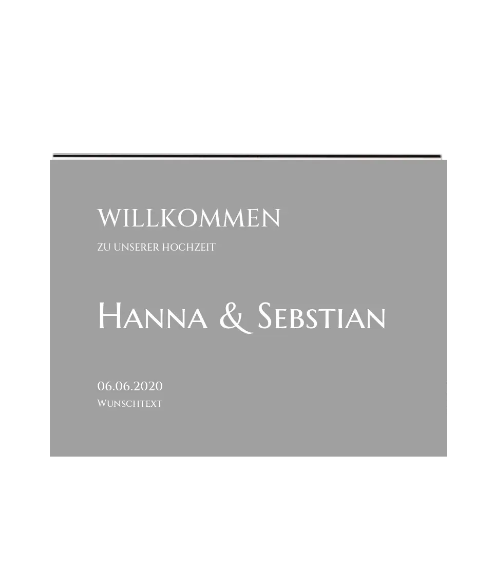 Willkommensposter Hochzeit  | Willkommensschild Hochzeit personalisiert mit Namen Datum | Empfang Schild Hochzeit