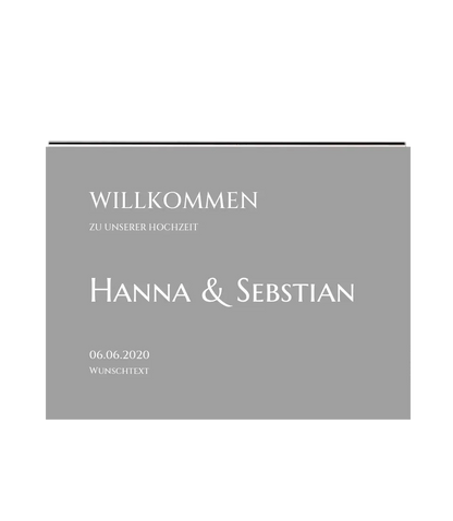 Willkommensposter Hochzeit  | Willkommensschild Hochzeit personalisiert mit Namen Datum | Empfang Schild Hochzeit