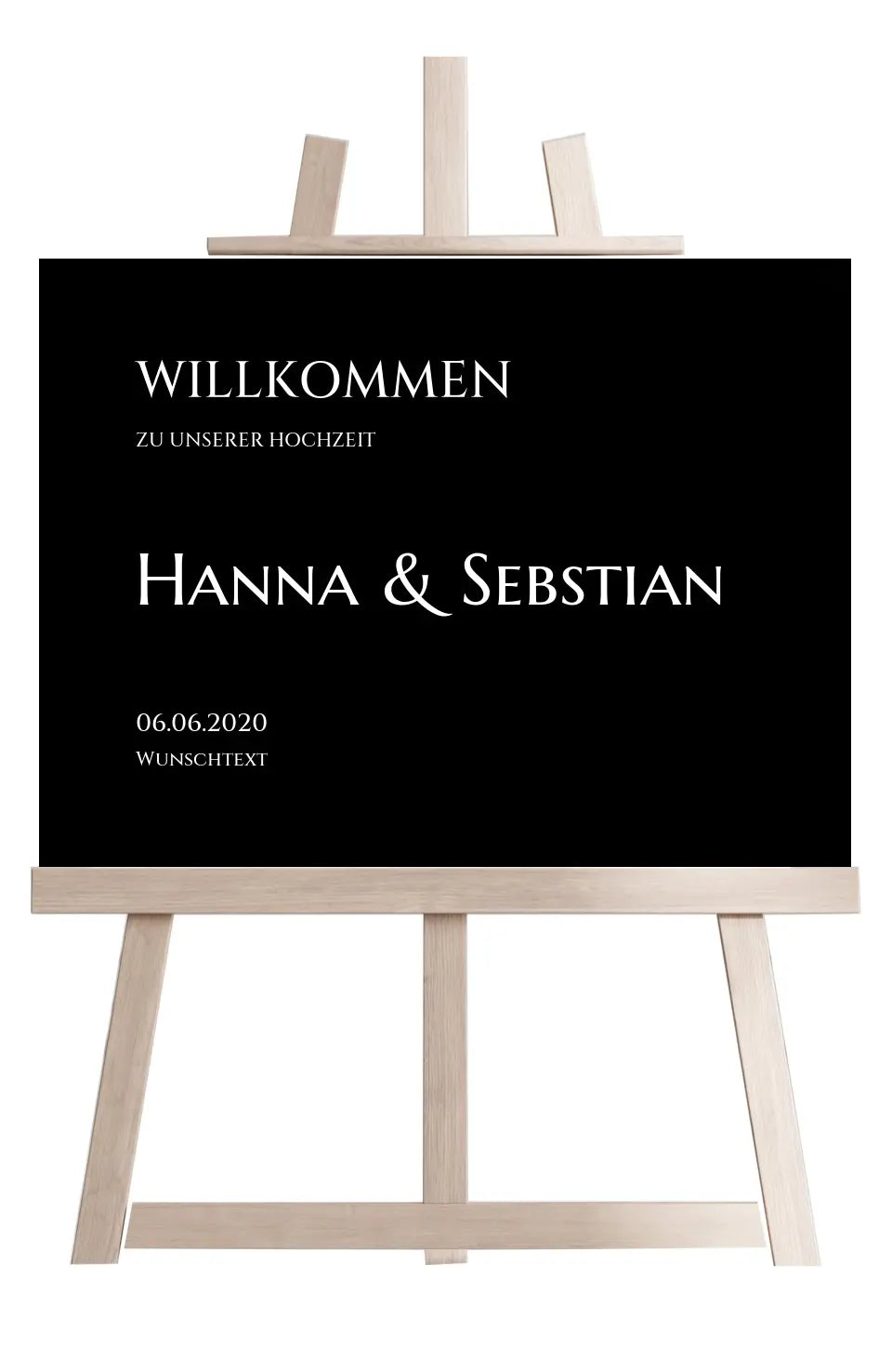 Willkommensposter Hochzeit  | Willkommensschild Hochzeit personalisiert mit Namen Datum | Empfang Schild Hochzeit