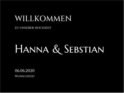 Willkommensposter Hochzeit  | Willkommensschild Hochzeit personalisiert mit Namen Datum | Empfang Schild Hochzeit