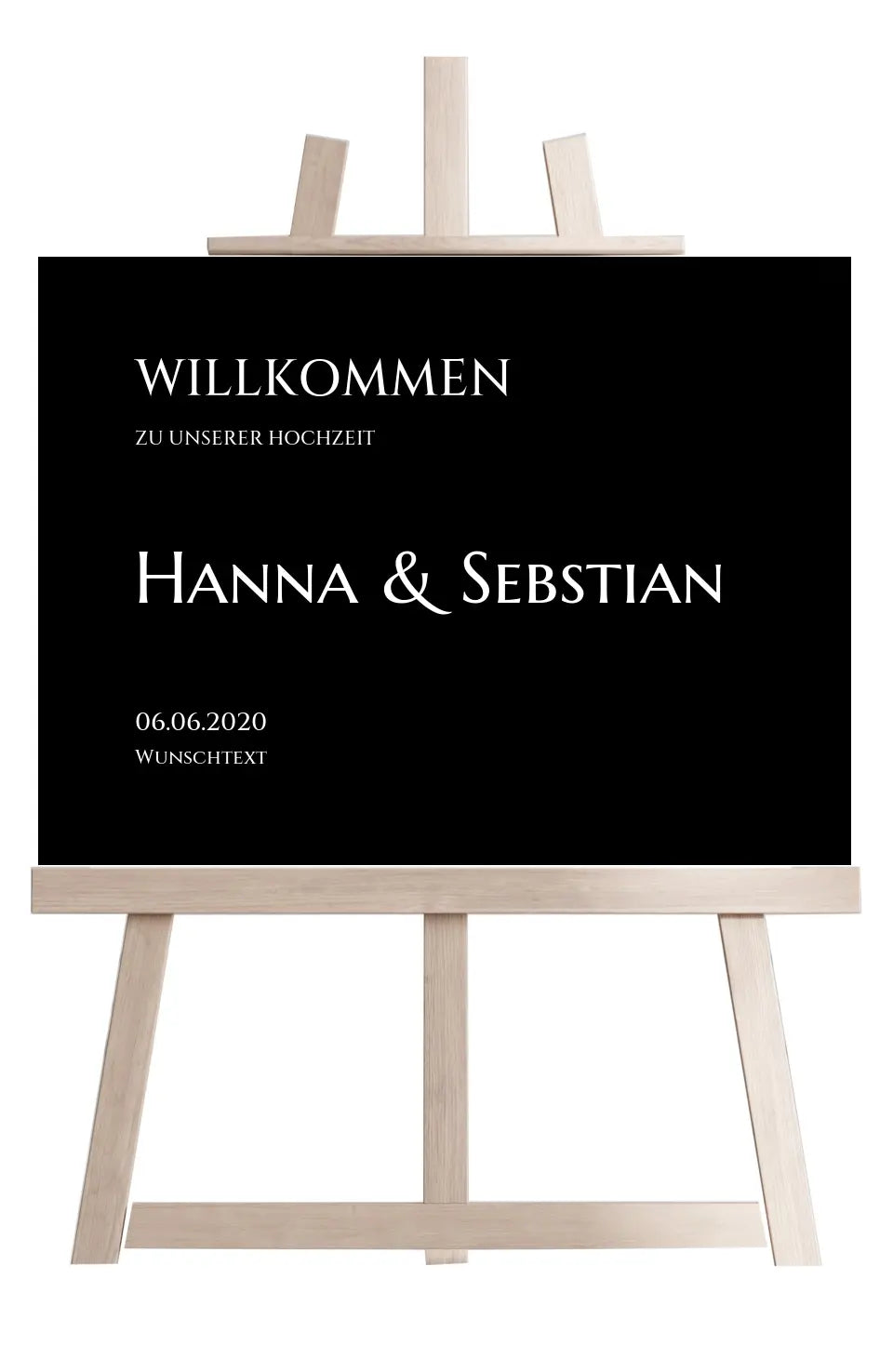 Willkommensposter Hochzeit  | Willkommensschild Hochzeit personalisiert mit Namen Datum | Empfang Schild Hochzeit