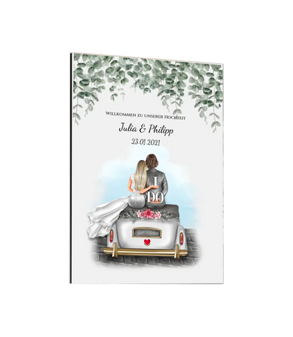 Willkommensposter Hochzeit  | Willkommensschild Hochzeit personalisiert | Hochzeitsempfang Tafel