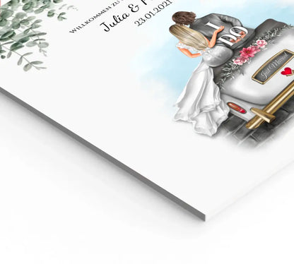 Willkommensposter Hochzeit  | Willkommensschild Hochzeit personalisiert | Hochzeitsempfang Tafel