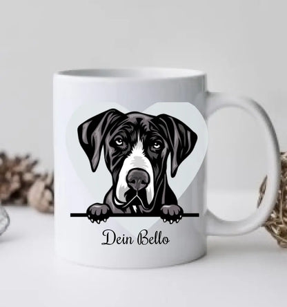 Geschenk für Hundebesitzerin / Hundebesitzer - Personalisierte Tasse mit Hund Motiv - Dog Mug für Hundefreunde und Tierliebhaber