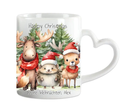 Geschenk Nikolaus, Weihnachten personalisiert -  Kindertasse, Kinderbecher, Kinderteller - Nikolaustasse, Weihnachtstasse - mit Name