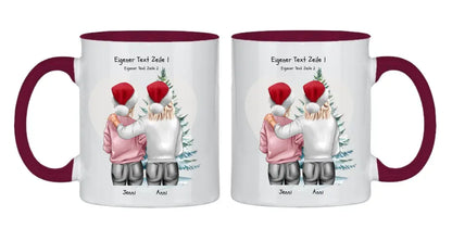 Personalisierte Tasse Nikolausgeschenk, Weihnachtsgeschenk für Geschwister, für Freundin personalisiertes Weihnachts-Tasse kleine Schwester, großer Schwester, Mama Tochter Geschenk