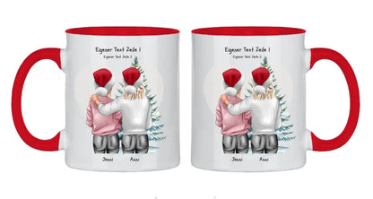 Personalisierte Tasse Nikolausgeschenk, Weihnachtsgeschenk für Geschwister, für Freundin personalisiertes Weihnachts-Tasse kleine Schwester, großer Schwester, Mama Tochter Geschenk