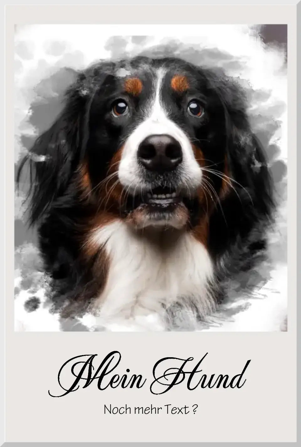 Hund Fotoposter | Dein personalisiertes Haustier Portrait Poster im Aquarell Art Stil | Dein Hund, Deine Katze, Dein Lieblingstier Poster