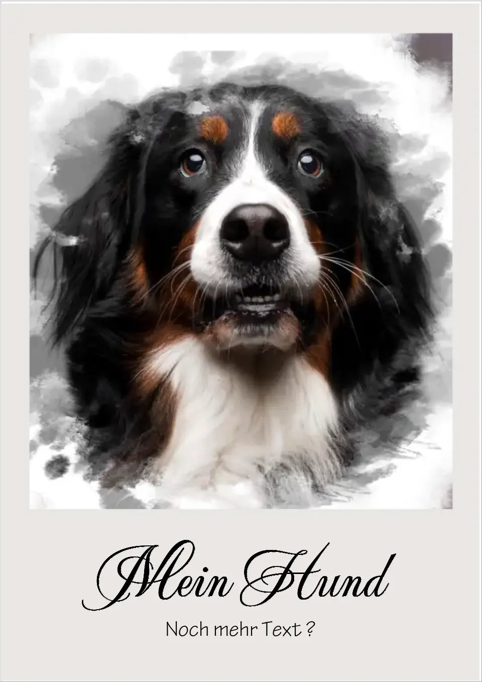 Hund Fotoposter | Dein personalisiertes Haustier Portrait Poster im Aquarell Art Stil | Dein Hund, Deine Katze, Dein Lieblingstier Poster