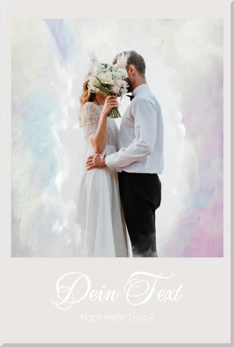 Hochzeitsgeschenk Fotoposter | Personalisiertes Poster Portrait im Aquarell Art Stil für Paare, Verliebte, Verlobte, Verheiratete