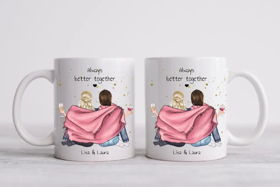 Personalisierte Tasse beste Freundin | Kaffeebecher Geschenk für Freundin | Tasse Frau Geburtstagsgeschenk