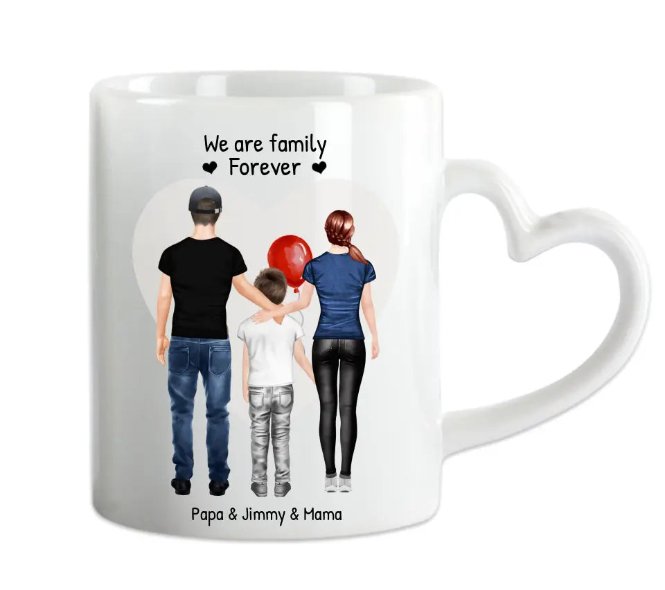 Weihnachtsgeschenk personalisierte Tasse Mama, Papa, Kind, Sohn oder Tochter- personalisierte Kaffeebecher Geburtstagsgeschenk - Weihnachtsgeschenkidee