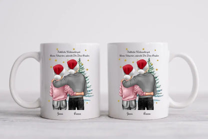 Nikolausgeschenk, Weihnachtsgeschenk für Geschwister Weihnachtsgeschenk, personalisierte Tasse kleine Schwester großer Bruder