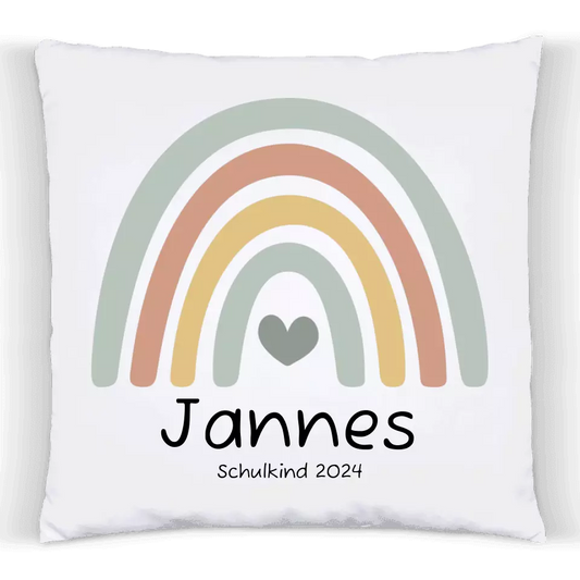 Personalisiertes Kissen Regenbogen | Einschulungsgeschenk Junge | Geburtstagsgeschenk, Babygeschenk  | Weihnachtsgeschenk