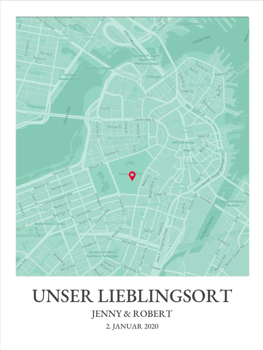 Personalisiertes Stadtkarten Poster erstellen | personalisiertes Hochzeitsgeschenk | Stadtposter Koordinaten Bild | Wo alles begann | Hochzeitstag, Jahrestag, Verlobung