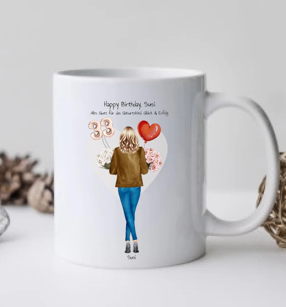 18 Geburtstag Geschenk Mädchen Tasse personalisiert