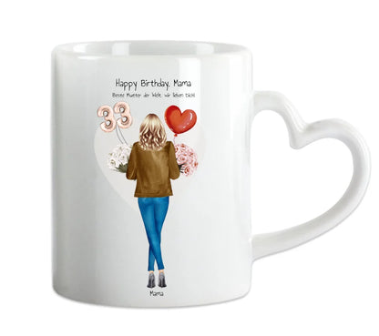 30 Geburtstag Geschenk Frau, Freundin, Mama & Mädchen Tasse personalisiert