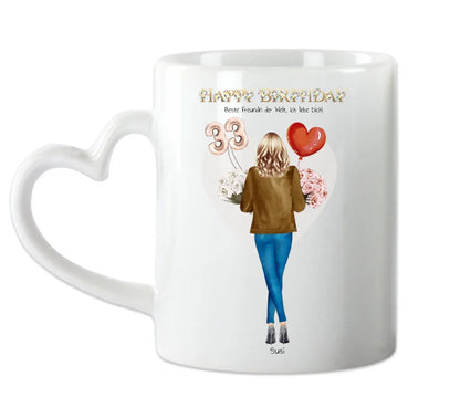 30 Geburtstag Geschenk Frau, Freundin, Mama & Mädchen Tasse personalisiert