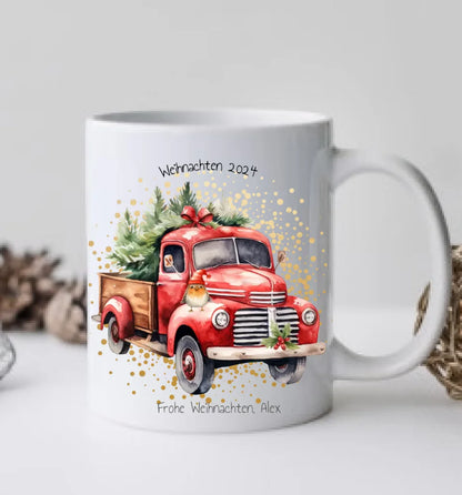 Geschenk Nikolaus, Weihnachten personalisiert -  Kindertasse, Kinderbecher, Kinderteller - Nikolaustasse, Weihnachtstasse - mit Name