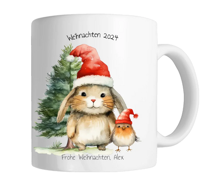 Nilolausgeschenk, Weihnachtsgeschenk - Kindertasse, Kinderbecher personalisiert für Mädchen & Junge mit Name & Text gestalten