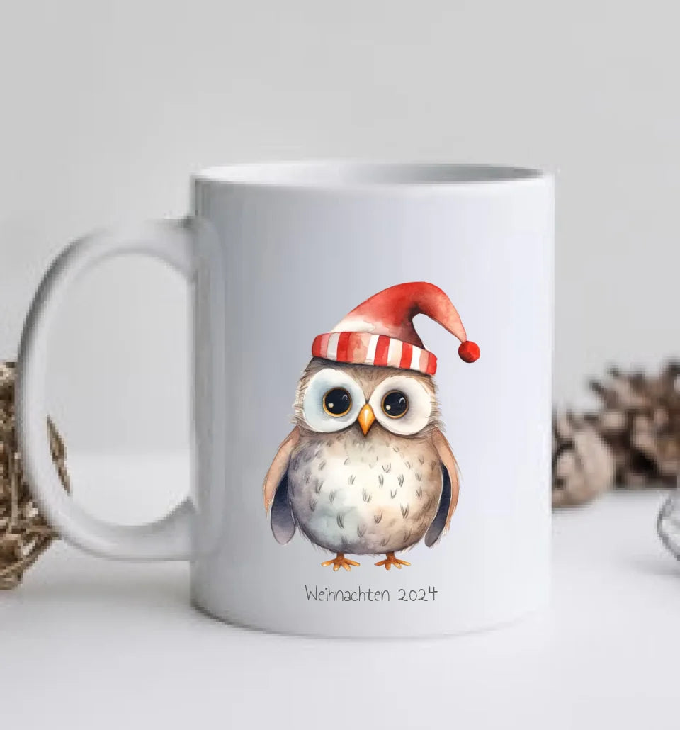 Nilolausgeschenk, Weihnachtsgeschenk - Kindertasse, Kinderbecher personalisiert für Mädchen & Junge mit Name & Text gestalten