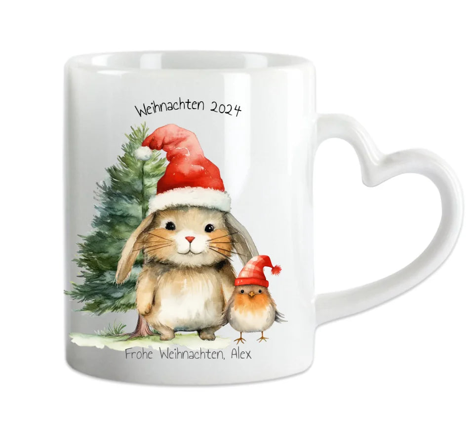 Nilolausgeschenk, Weihnachtsgeschenk - Kindertasse, Kinderbecher personalisiert für Mädchen & Junge mit Name & Text gestalten