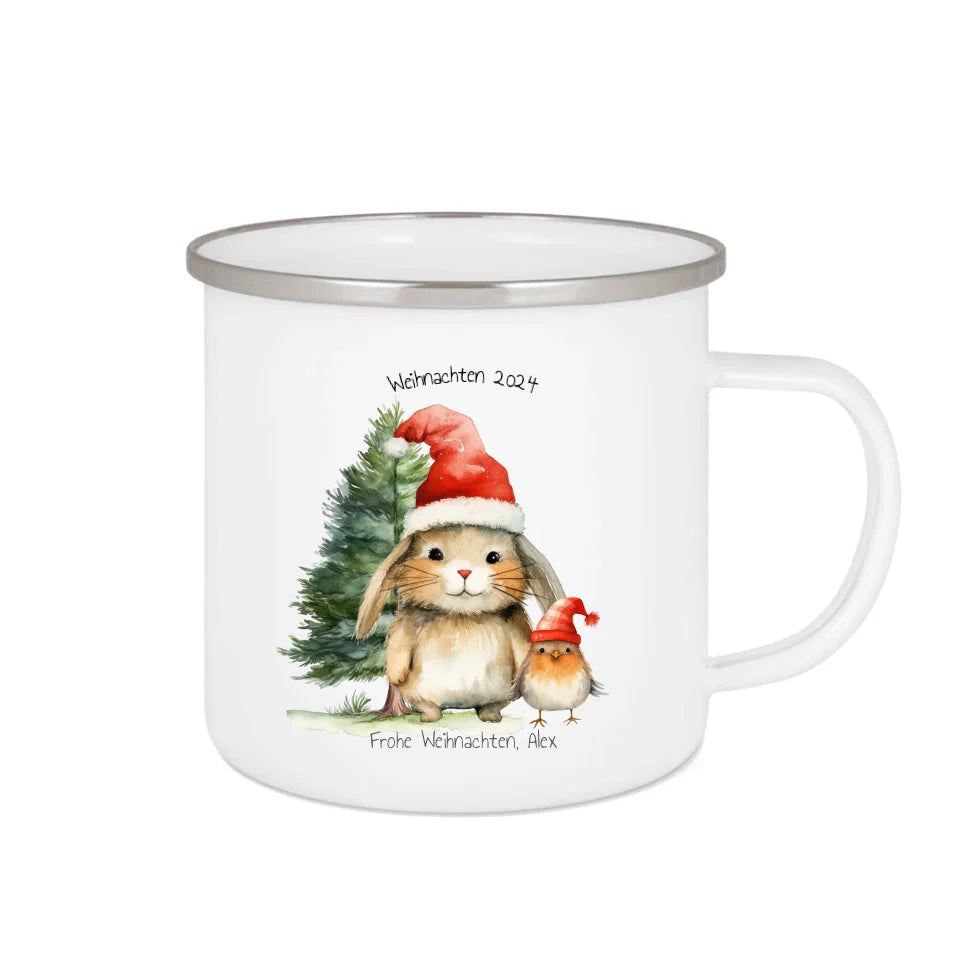 Nilolausgeschenk, Weihnachtsgeschenk - Kindertasse, Kinderbecher personalisiert für Mädchen & Junge mit Name & Text gestalten