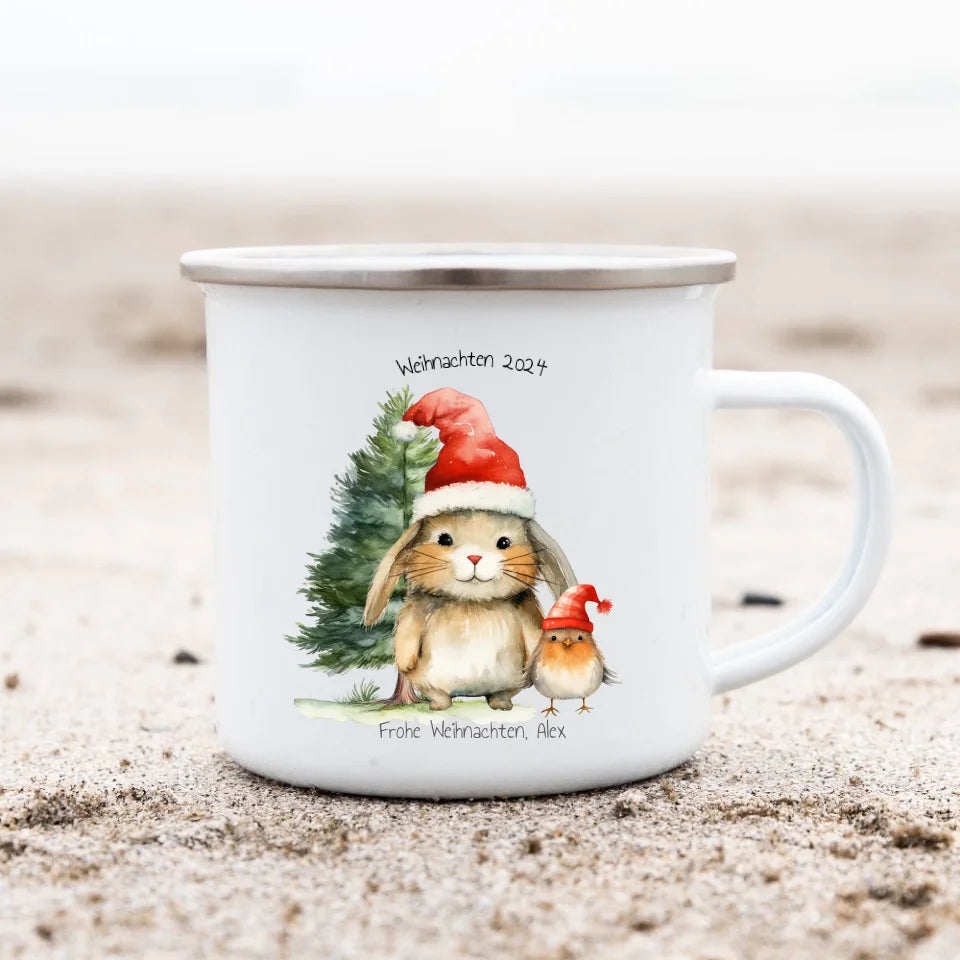 Nilolausgeschenk, Weihnachtsgeschenk - Kindertasse, Kinderbecher personalisiert für Mädchen & Junge mit Name & Text gestalten