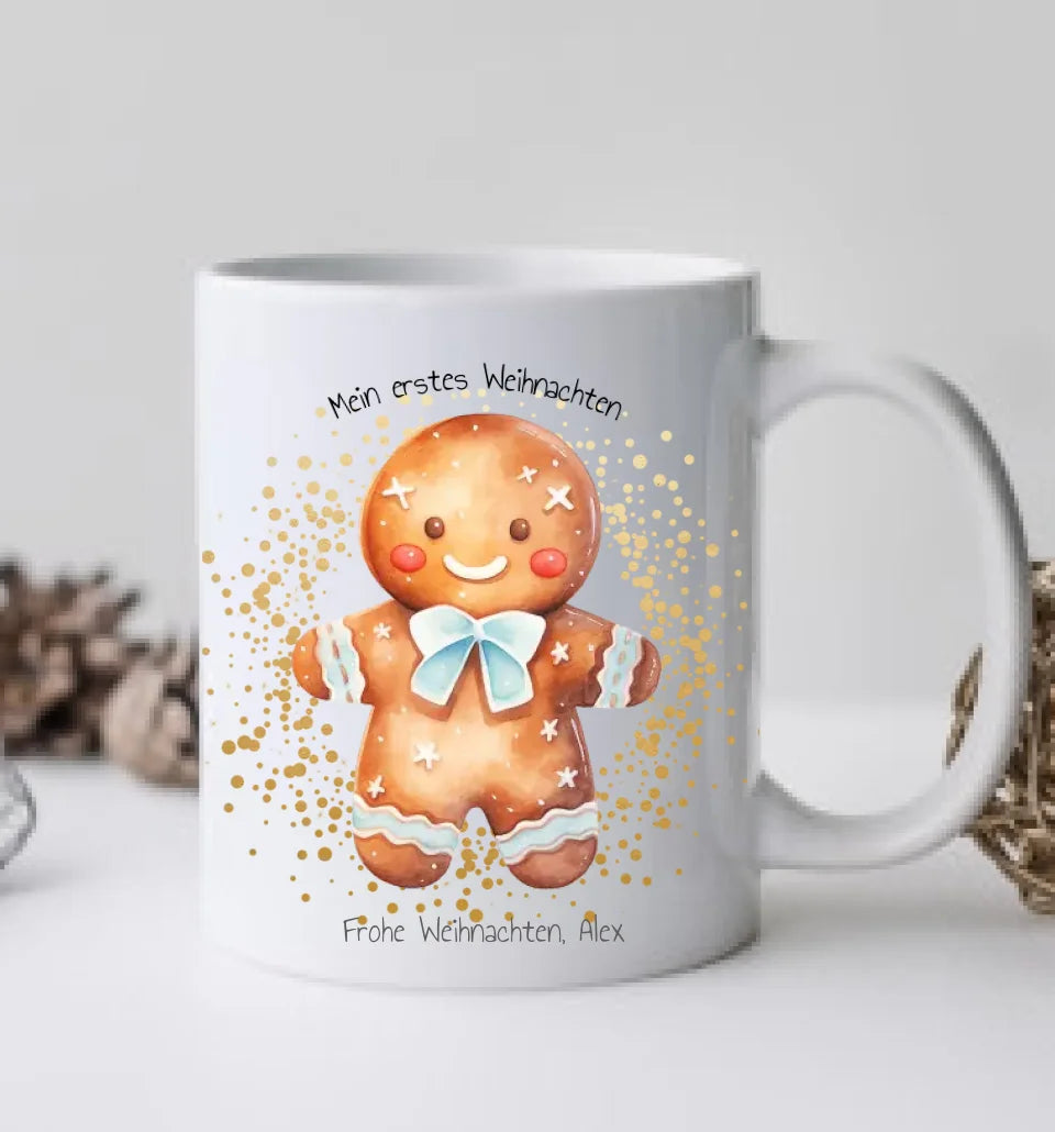 Geschenk Nikolaus, Weihnachten personalisiert -  Kindertasse, Kinderbecher, Kinderteller - Nikolaustasse, Weihnachtstasse - mit Name