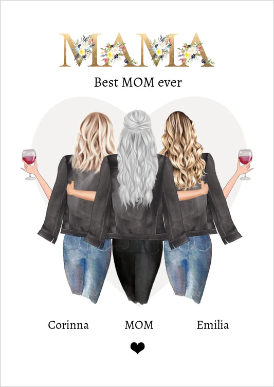 Geschenk für ama - Mutter Tochter Geschenk - Muttertagsgeschenk - Geburtstagsgeschenk