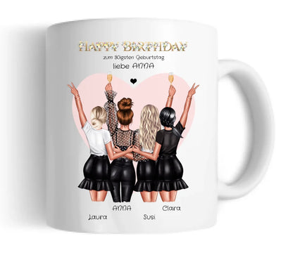 30 Geburtstag Geschenk Frau & beste Freundin personalisierte Tasse - Geschenkidee 20, 25, 35 Geburtstag - Geschenk Schwester, Kollegin