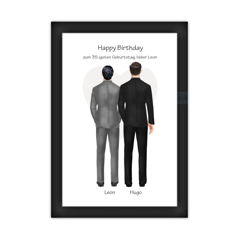 Geschenk 35 Geburtstag Bruder Poster - Bild Geburtstagsgeschenk von Bruder - Weihnachtsgeschenk